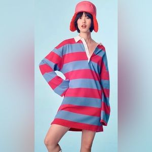 ANTHROPOLOGIE DOLAN Long-Sleeve Rugby Mini Dress